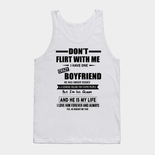 Don't Flirt With Me I Have One Crazy Boyfriend Happy Valentine Women Tank Top